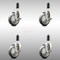 Service Caster 4 Inch 316SS Thermoplastic Rubber Swivel 1-1/8 Inch Stem Caster Set Brake SCC SCC-SS316EX20S414-TPRB-TLB-118-4 - alternate 3